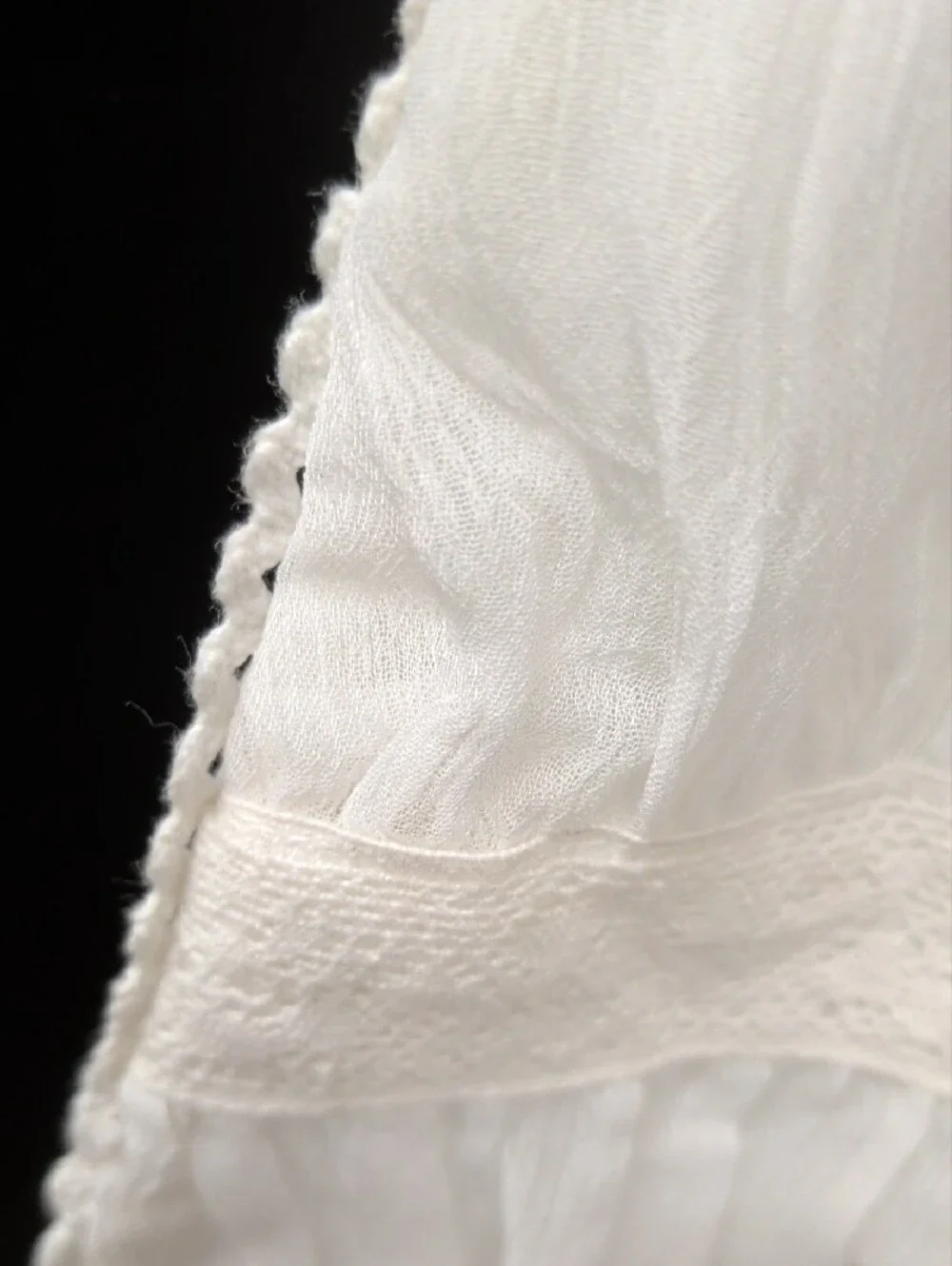 Abercrombie & Fitch White V-Neck Tiered Maxi Dress